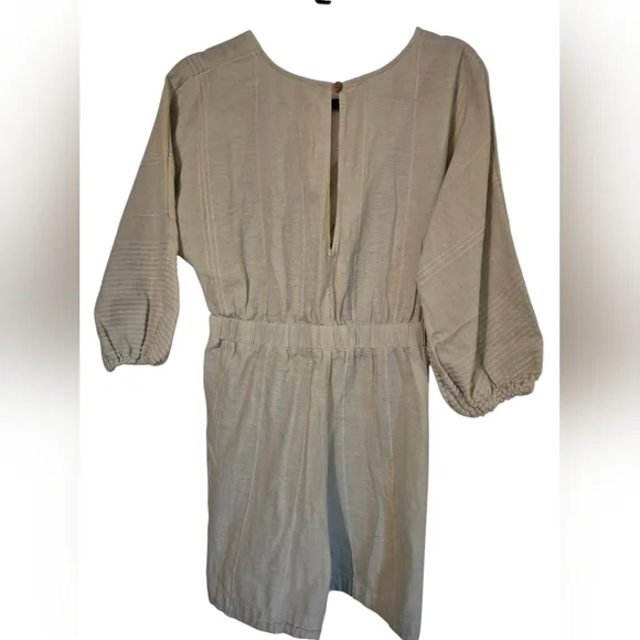 Free People NWT  Knotty But Nice Neutral Romper XS - Picture 3 of 6